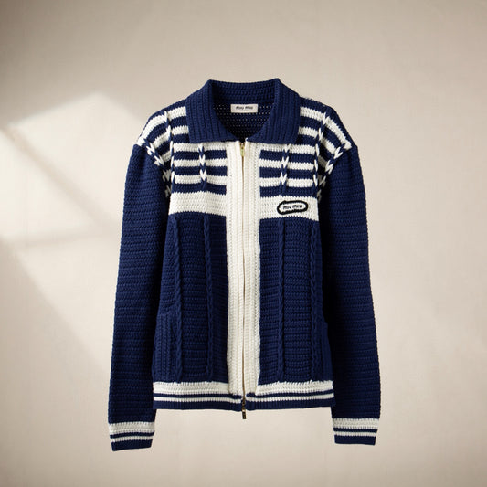MIU M ZIP CARDIGAN