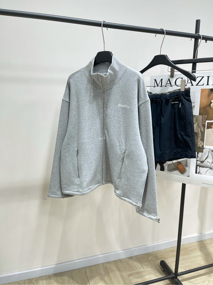 MIU M ZIP SWEATSHIRT