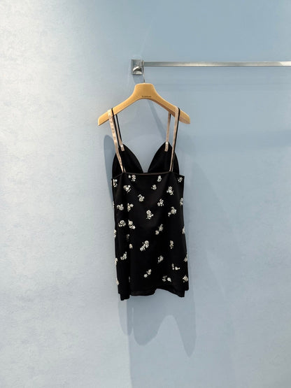 MIU M HAND EMBROIDERED DRESS