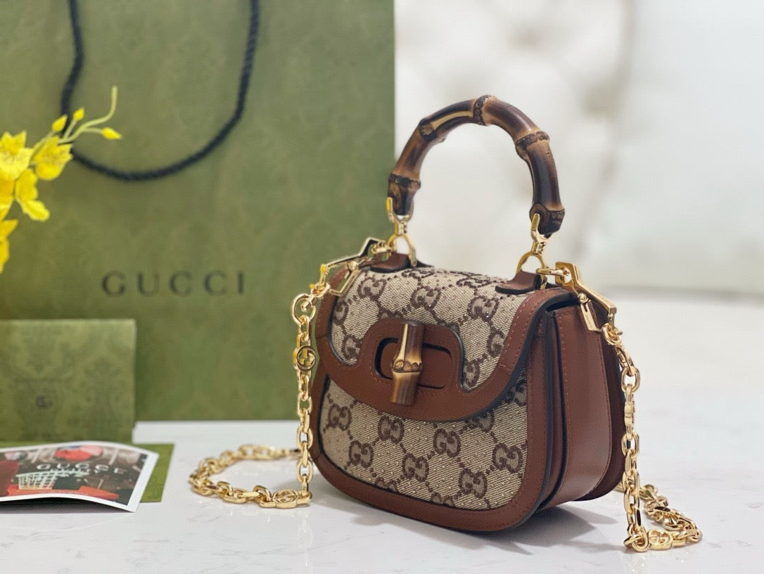 GG BAMBOO 1947 CRYSTALS MINI BAG