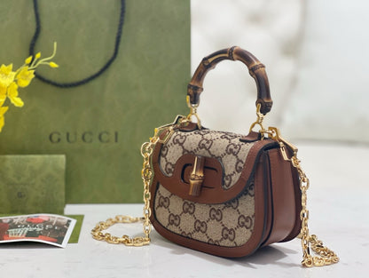 GG BAMBOO 1947 CRYSTALS MINI BAG