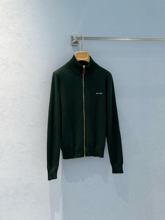 MIU M ZIP CARDIGAN