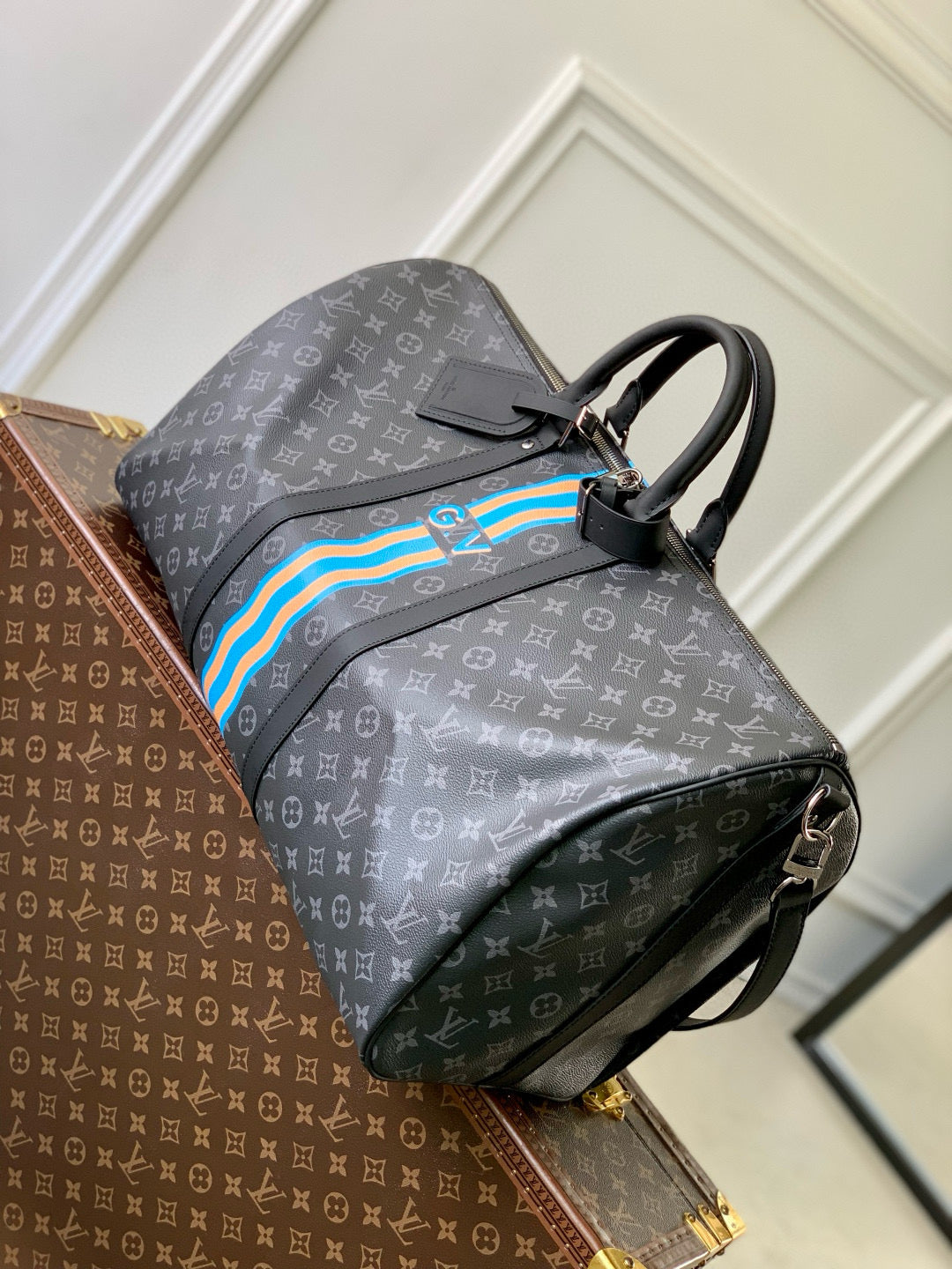 LOU PERSONALISED KEEPALL BANDOULIÈRE 50 BAG