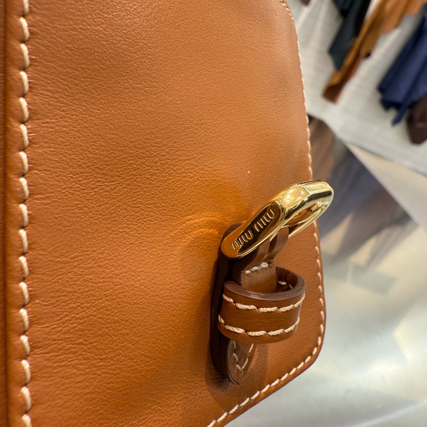 MIU M LEATHER BACKPACK
