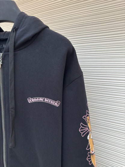 CHROME H ZIP HOODIE