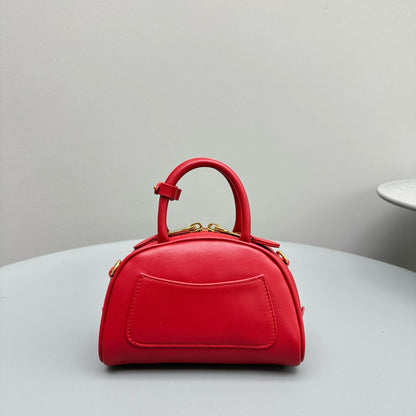 MIU M LEATHER TOP HANDLE BAG