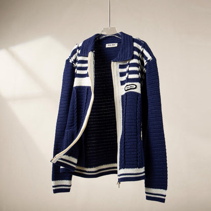 MIU M ZIP CARDIGAN