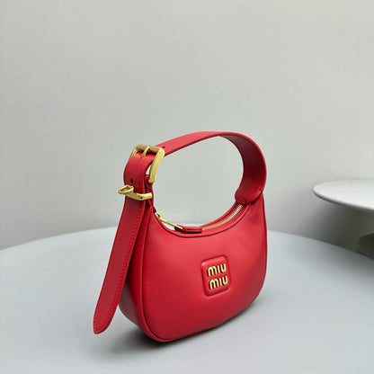 MIU M LEATHER HOBO BAG