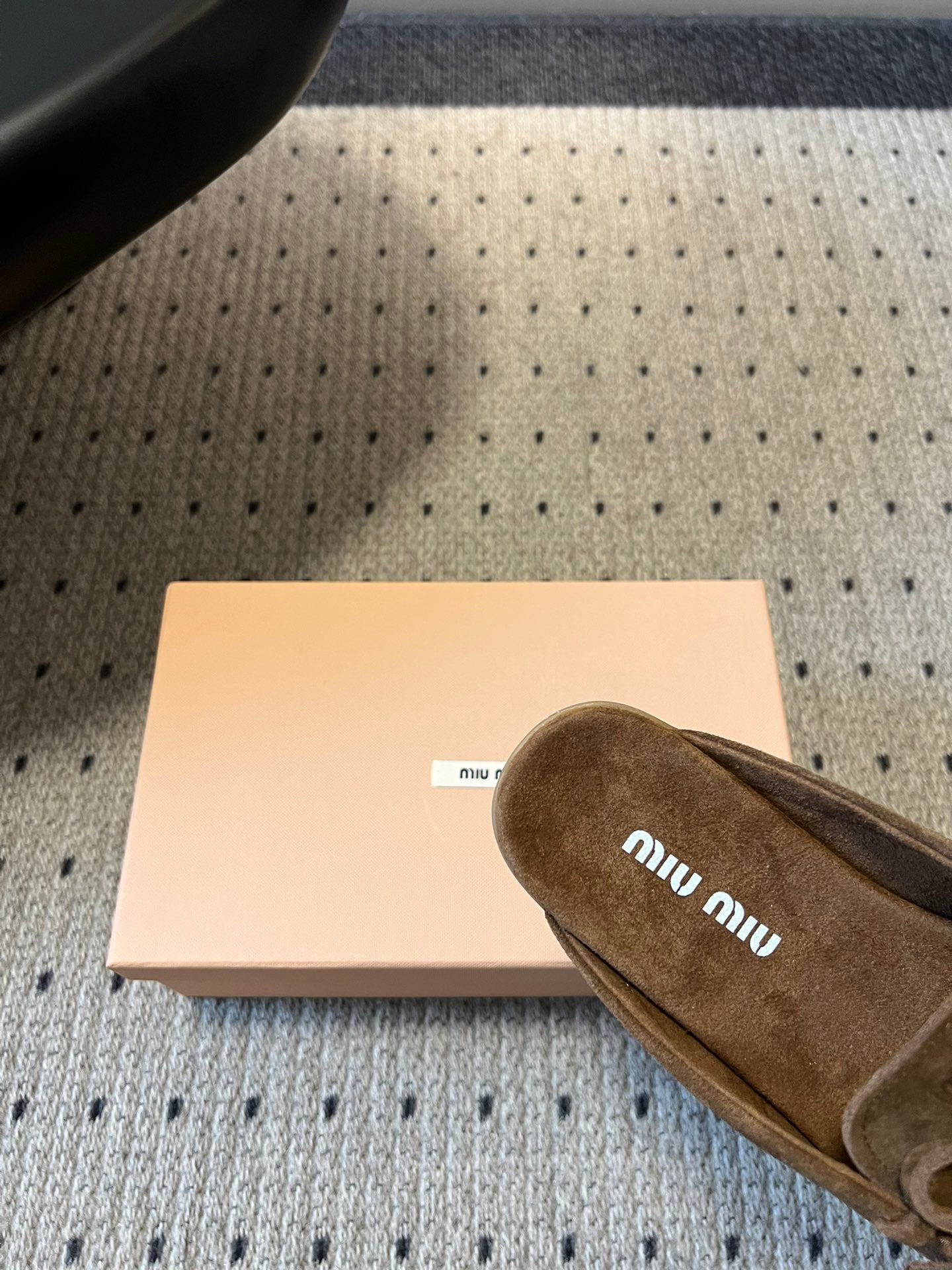MIU M SUEDE MULES