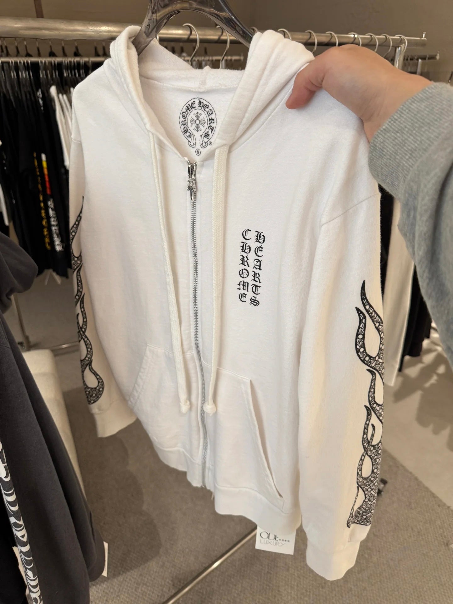 CHROME H ZIP HOODIE