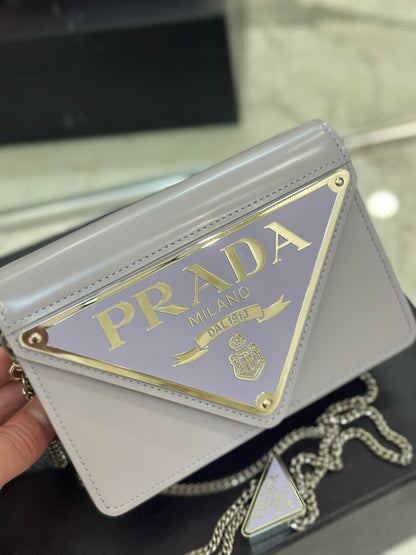 PD TRIANGLE LOGO BUFFED SHOULDER BAG