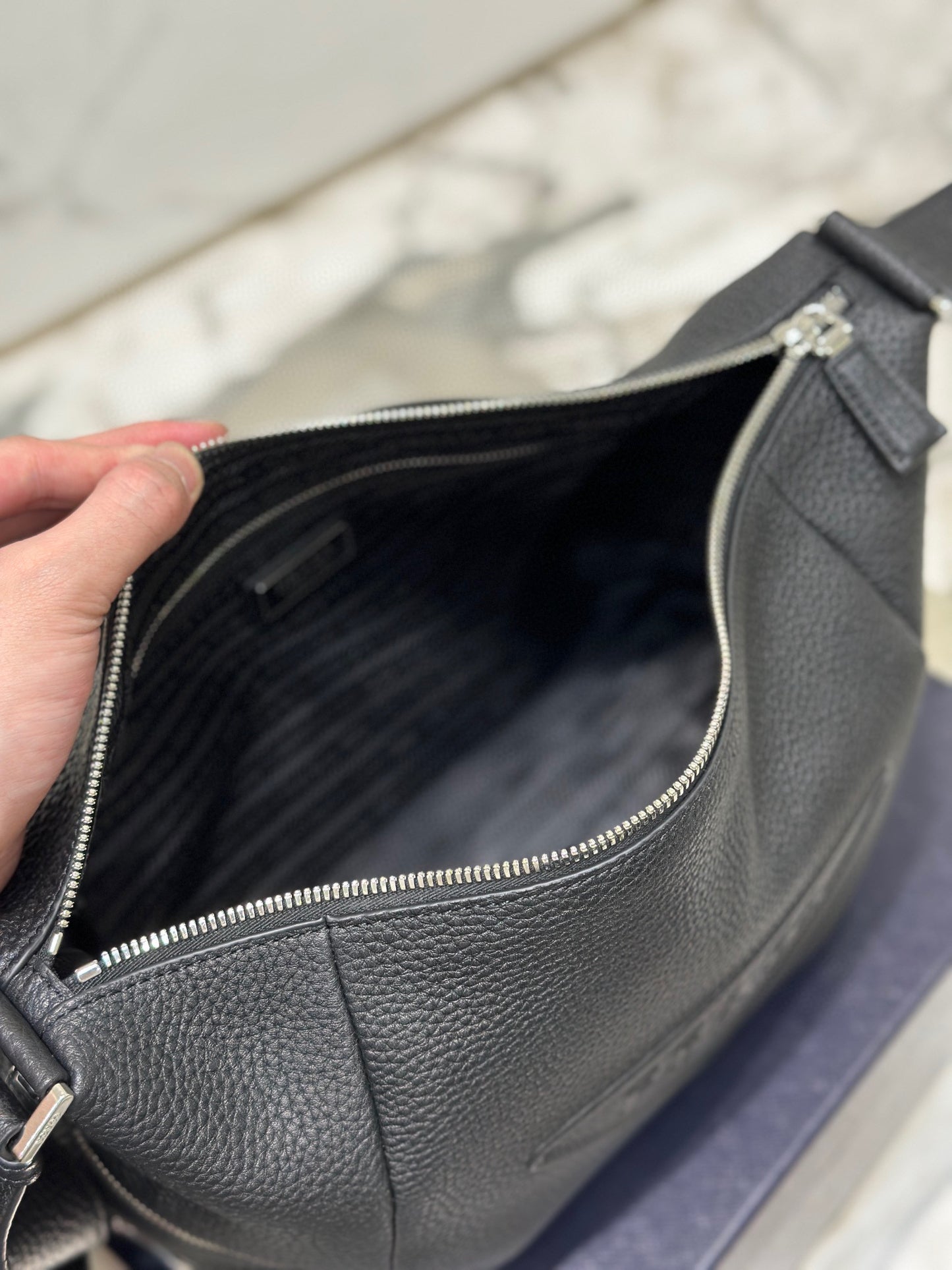 PD LEATHER BAG WITH SHOULDER STRAP