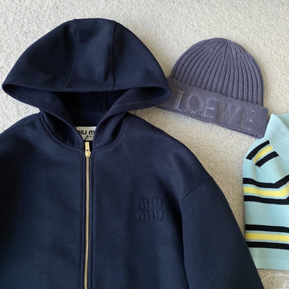 MIU M ZIP HOODIE