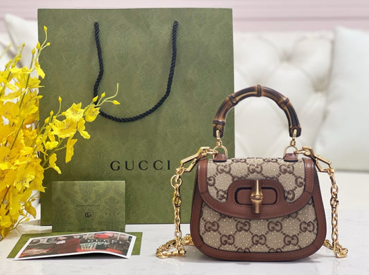 GG BAMBOO 1947 CRYSTALS MINI BAG