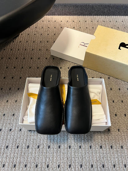 THE ROW LEATHER MULES