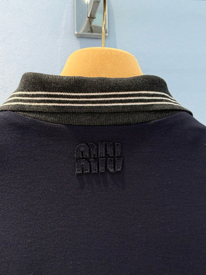 MIU M HALF ZIP SWEATSHIRT