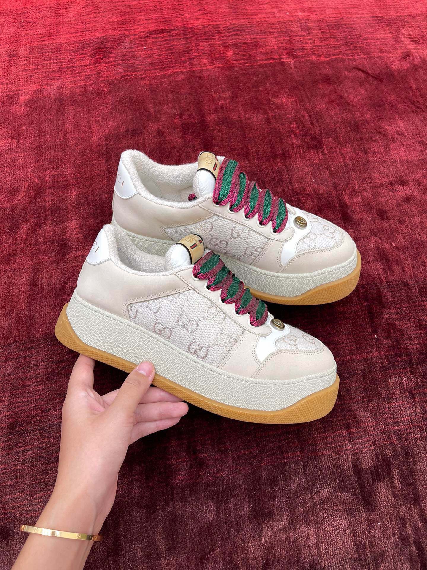 GG SCREENER LEATHER SNEAKERS